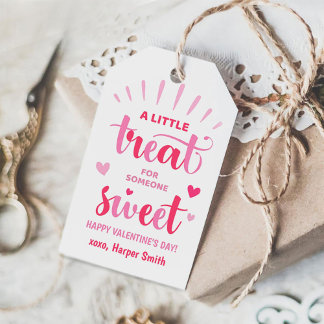 Kleine traktatie voor iemand lief - Valentijnsdag Cadeaulabel