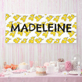 Kleine Trein Verjaardag Eenvoudige Naam Banner