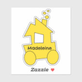 Kleine trein verjaardagsfeestje sticker (Vel)