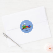 Kleine treinstel, klassieke ticker ronde sticker (Envelop)