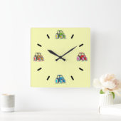 Kleine trekkers, Lemon Acrylwandklok Vierkante Klok (Huis)