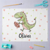 Kleine Trex Speelt Voetbal Persoonlijk Tissuepapier (Craft)