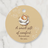 Kleine Troostkado Caffè Latte Cadeaubijslab Bedankjes Labels (Achterkant)