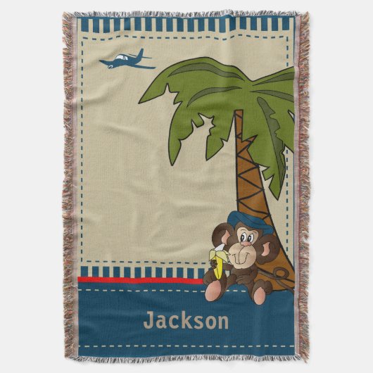 Kleine tropische aap deken (Voorkant Verticaal)