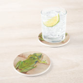 Kleine tropische kikker zandsteen onderzetter (Zijkant)