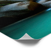 Kleine tropische waterval poster (Hoek)