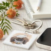 Kleine Tuffy Zeeman Pekingees Hond Sleutelhanger (Voorkant Rechts)