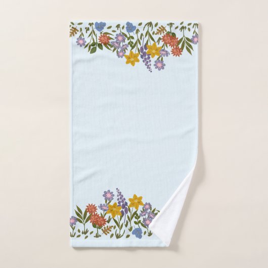  kleine tuin bloemen grens bad handdoek (Handdoek)