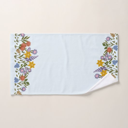 kleine tuin bloemen grens bad handdoek (Handdoek)