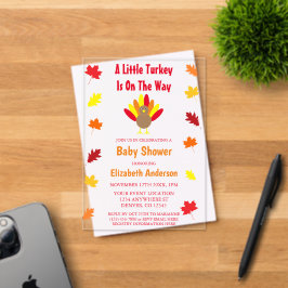 Kleine Turkije Baby Shower Acryl Uitnodigingen