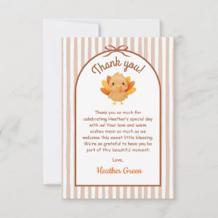 Kleine Turkije Baby Shower Bedankkaart