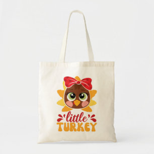 Kleine Turkije Meisje Kinder Thanksgiving Tote Bag