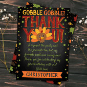 Kleine Turkse Herfst Thanksgiving 1e verjaardag Bedankkaart