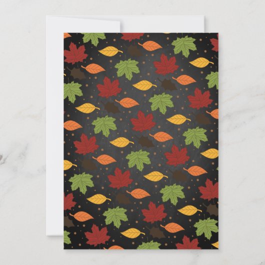 Kleine Turkse Herfst Thanksgiving 1e verjaardag Bedankkaart (Achterkant)