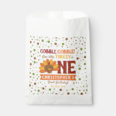 Kleine Turkse Herfst Thanksgiving 1e verjaardag Bedankzakje (Voorkant)