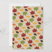 Kleine Turkse Herfst Thanksgiving 1e verjaardag Kaart (Achterkant)