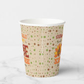 Kleine Turkse Herfst Thanksgiving 1e verjaardag Papieren Bekers (Rechts)