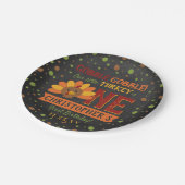 Kleine Turkse Herfst Thanksgiving 1e verjaardag Papieren Bordje (Gekanteld)