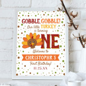 Kleine Turkse Herfst Thanksgiving 1e verjaardag Poster