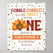 Kleine Turkse Herfst Thanksgiving 1e verjaardag Poster (Voorkant)