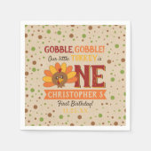 Kleine Turkse Herfst Thanksgiving 1e verjaardag Servet (Voorkant)