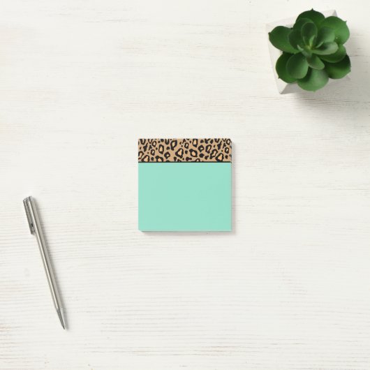 Kleine Turquoise Leopard Post Post-it® Notes (Kantoor)