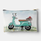 Kleine turquoise scooter etui (Achterkant)