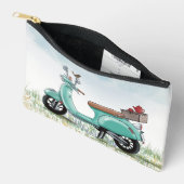 Kleine turquoise scooter etui (Open)