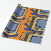 Kleine tv-set cadeaupapier (Uitgerold)