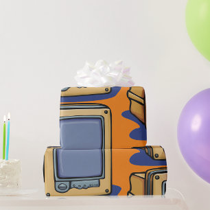 Kleine tv-set cadeaupapier