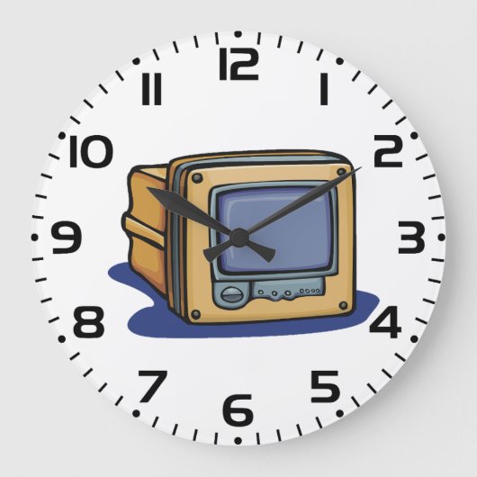 Kleine tv-set grote klok (Voorkant)