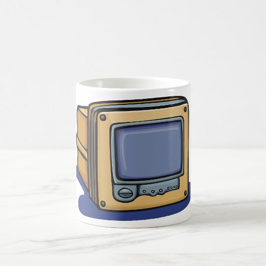 Kleine tv-set koffiemok