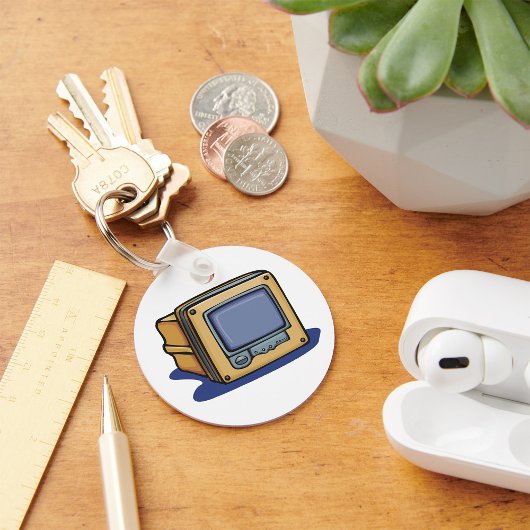 Kleine tv-set sleutelhanger