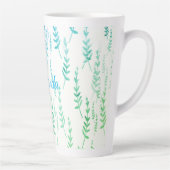 Kleine twijndraden met bladeren latte mok (Rechts)