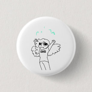 Kleine Tyto Harpy Spark Vastberaden Speld Ronde Button 3,2 Cm