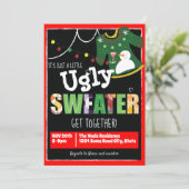 Kleine Ugly Sweater die samenkomt Kaart (Staand voorkant)