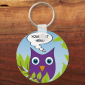 Kleine uil bevestigen - meerdere kleuren sleutelhanger (Voorkant)