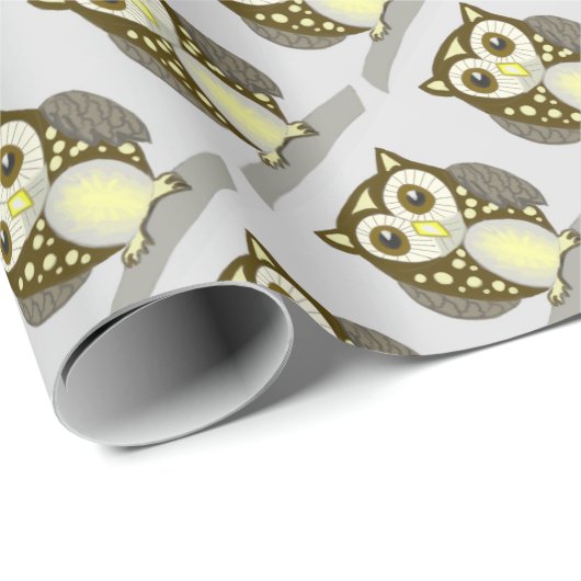 Kleine uil cadeaupapier (Rol Hoek)