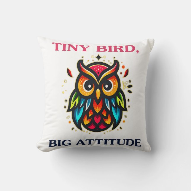 Kleine uil een heerlijk ontwerp kussen (Voorkant)