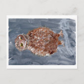 Kleine uil met grijze achtergrond briefkaart (Voorkant)