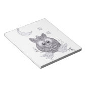 Kleine uil met maan notitieblok (Schuin)