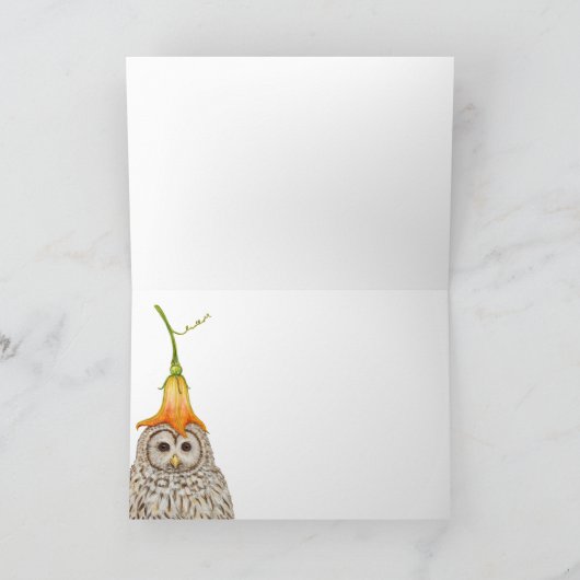 Kleine uilen op Big Pet Night card Kaart (Binnen)