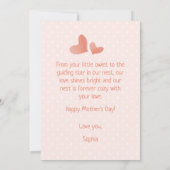 kleine uiltje met mam liefde happy moeders dag Kaa Kaart (Achterkant)