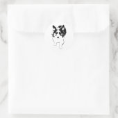 Kleine uitbarsting van Corgi Speed Ronde Sticker (Tas)