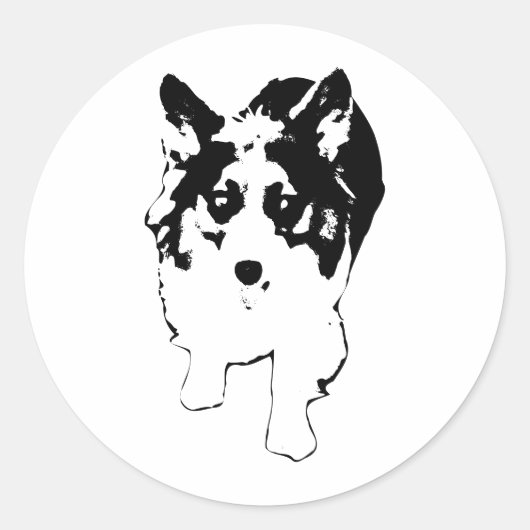 Kleine uitbarsting van Corgi Speed Ronde Sticker (Voorkant)