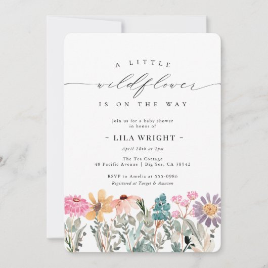 Kleine uitnodiging tot het indienen van Baby showe (Voorkant)