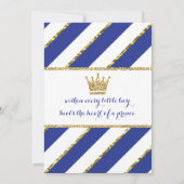 Kleine uitnodiging van prins Birthday in Blue & Go (Achterkant)