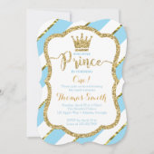 Kleine uitnodiging van prins Birthday in Blue & Go (Voorkant)