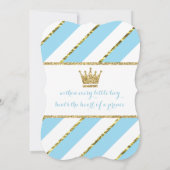 Kleine uitnodiging van prins Birthday in Blue & Go (Achterkant)