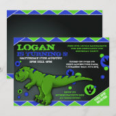 Kleine uitnodiging van Rex Birthday (Voorkant / Achterkant)